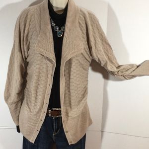 Falls tan cashmere cardigan sweater